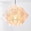 pendant light Ruskea - natural linen and black