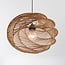Boho pendant light Suna with braided shade - brown