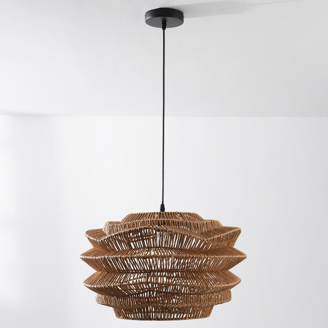 Designer pendant light Kanso made from naturally woven paper