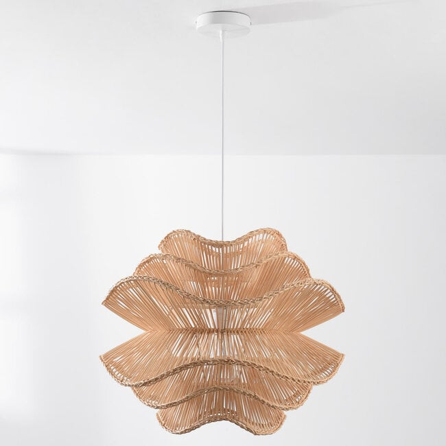 pendant light Leru in rattan - natural