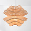 Rattan pendant light Leru with wavy, handwoven shade in natural colour