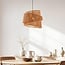 pendant light Arumo with braided spiral shade - khaki
