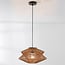 Boho pendant light Takea in braided rope - brown