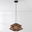 Boho pendant light Takea in braided rope - brown