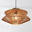 Boho pendant light Takea in braided rope - brown
