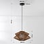Boho pendant light Takea in braided rope - brown