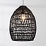 pendant light Hinra in rattan - black