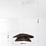 pendant light Osaka in rope - brown with white fitting