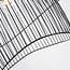 Designer pendant lamp Oria in black with metal layers