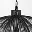 Designer pendant lamp Oria in black with metal layers