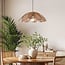 Boho pendant light Tawi with open shade - khaki