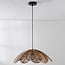 Boho pendant light Tawi with open shade - khaki