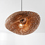 Bamboo pendant light Texta with braided shade - natural