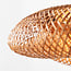 Bamboo pendant light Texta with braided shade - natural