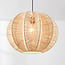 Rattan pendant light Pagna with braided shade - natural