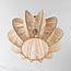 Rattan pendant light Pagna with braided shade - natural