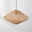 Rattan pendant light Filum with braided shade - natural