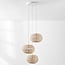 3-light rattan pendant light Canaba - natural