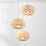 3-light rattan pendant light Canaba - natural