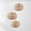 3-light rattan pendant light Canaba - natural