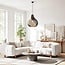 Rattan pendant light Scapa - black and natural