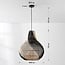 Rattan pendant light Scapa - black and natural