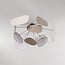 ceiling light Zandor with linen panels - white and light grey