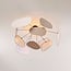 ceiling light Zandor with linen panels - white and light grey