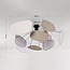 ceiling light Zandor with linen panels - white and light grey