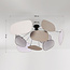 Ceiling light Zandor with linen shades in white and light grey