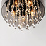 Ceiling light Zafira with smoked glass and crystal accents