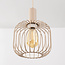 3-light pendant lamp Nudee with beige metal shades
