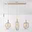 3-light pendant light Nudee - beige metal shades