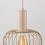 3-light pendant lamp Nudee with beige metal shades