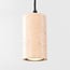 3-light pendant light Velea with spotlights in a warm travertine look