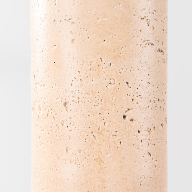 3-light pendant light Velea with spotlights in a warm travertine look