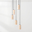pendant light Velin with five spotlights in a warm travertine look