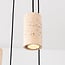 pendant light Velin with five spotlights in a warm travertine look
