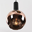 Imme pendant lamp designer lighting with grey-blue Smoked, green and copper glass – 3-light