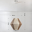 Natural Tarima pendant lamp in woven cream and coffee colours - cotton