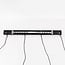 4-light pendant light Astra - smoked glass with rope accents
