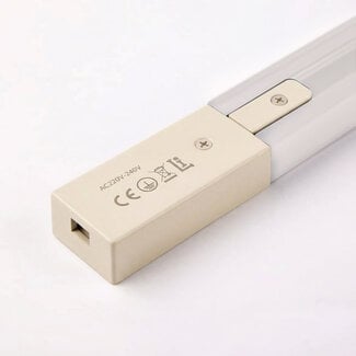 Connection block for 1-phase track lighting, beige