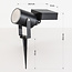 Rivo Solar garden spotlight with ground spike - Black