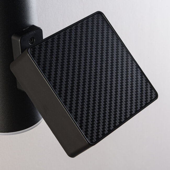 Solar wall light Atri – black with up- & downlight