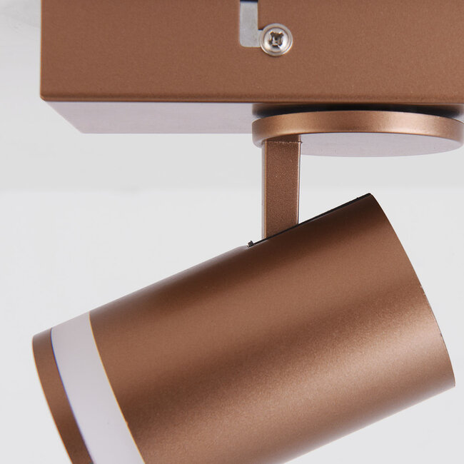 Modern Dotto ceiling spotlight in warm earth tone, 1-light - adjustable