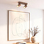Modern ceiling spotlight Dotto in warm earth tones, 2-light - adjustable