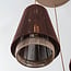 Boho pendant light Yra - taupe and dark brown cotton rope