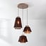 Boho pendant light Yra - taupe and dark brown cotton rope