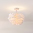 Elegant Roselle ceiling lamp with white feathers
