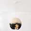 Wabi-Sabi designer lighting pendant lamp Crate - sand beige and Black